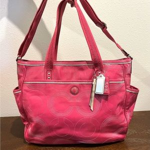 Hot Pink COACH diaper bag